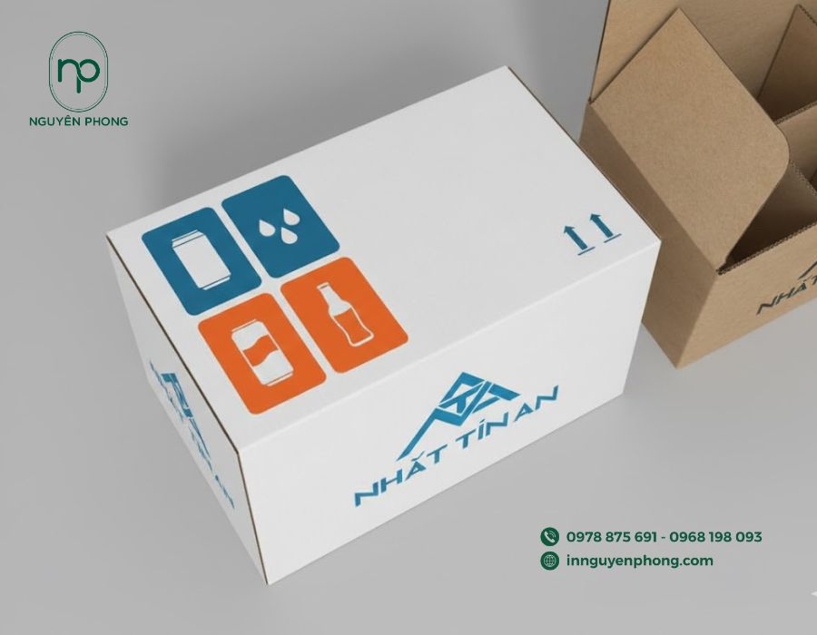 In thùng carton đựng nước ngọt